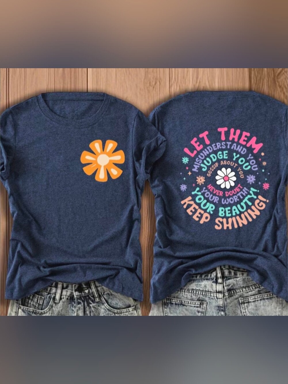 Various Sizes- "Let Them" Short Sleeve Tee-NWT
